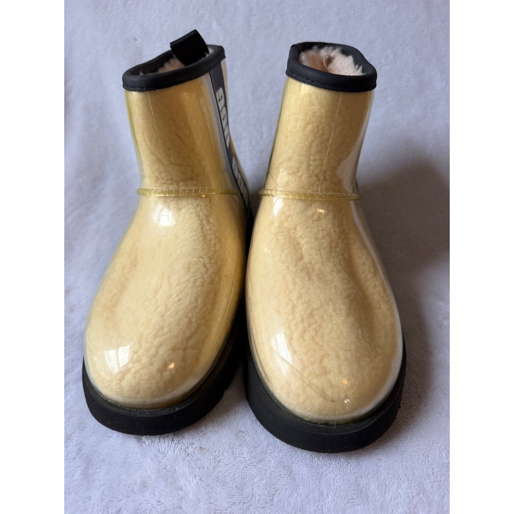 UGG Classic Clear Mini Boot Womens 6 Natural Black Good Waterproof 1113190